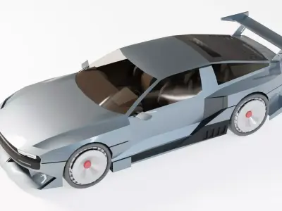 Hyundai N Vision 74 Low-poly 3D model