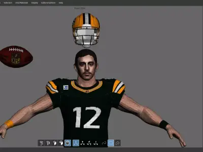 Aaron Rodgers 3D model
