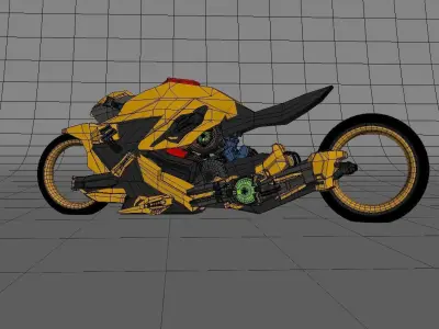 Motorcycle concept modern design version  3D model