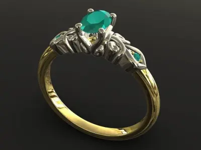 set princess ring 3D print model