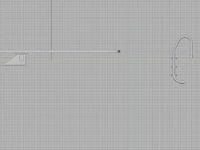 Diving board and ladder 3D model