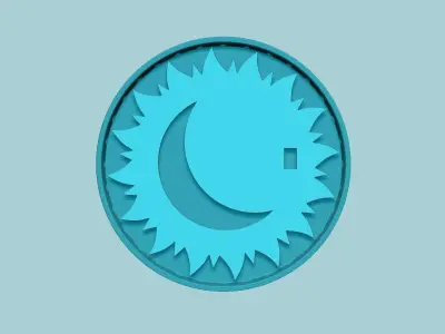 Sun and Moon Wall Light - Creative Decor Printable STL 3D print model