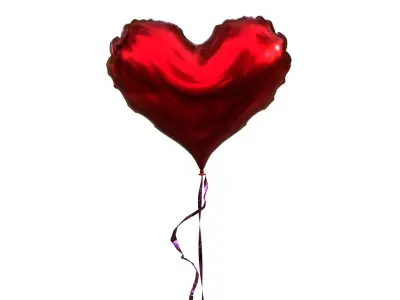 Red Heart Balloon 3D model