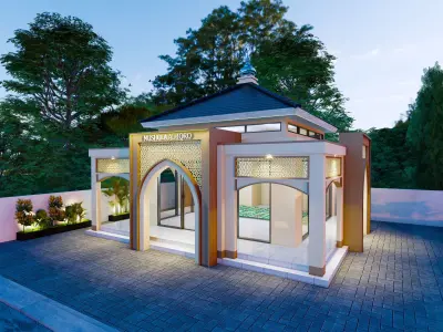 Mosque or Mushola or PrayerRoom or SmallMosque 3D Architecture 3D model