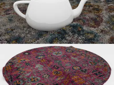 Round Rug Set 14 3D model
