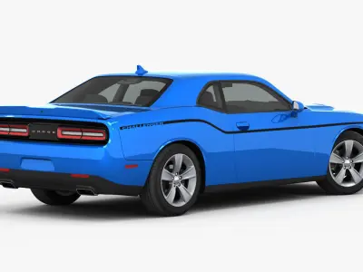 Dodge Challenger SXT 2015 detailed interior 3D model