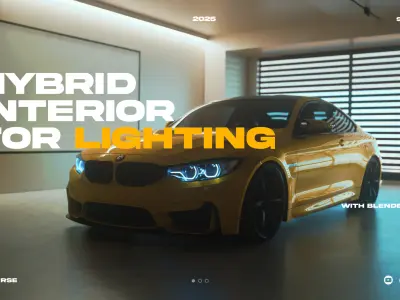 Modern Interior for Car Renders Without car 3D model