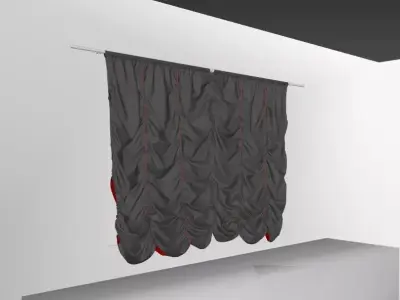 Marvelous Designer and 3DS Max Curtains01 Variation Smallest 3D model