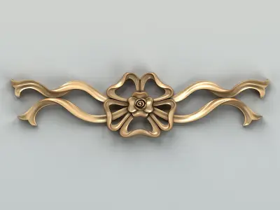 Carved decor horizontal 031 3D model