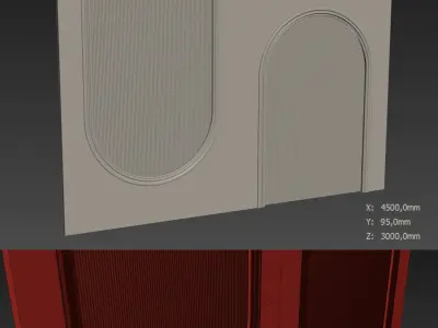 Decorative V16 Wall Panels 3D model