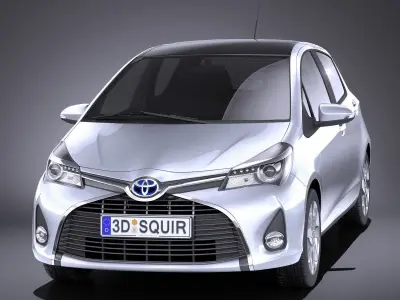 Toyota Yaris 2016 VRAY 3D model