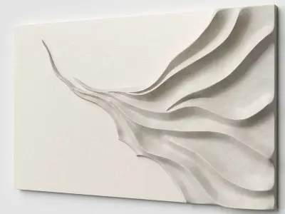 Abstract wall art panel 3D model