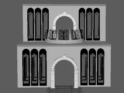 Castle front 3D model