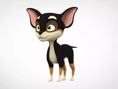 Chihuahua  Low-poly 3D model