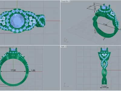 ring code 75 3D print model
