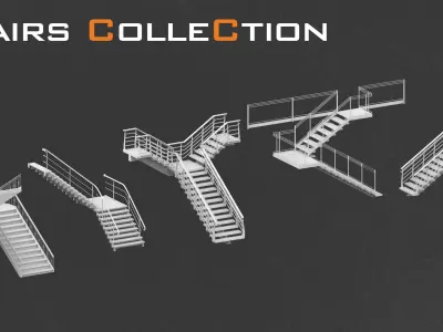 Stairs collection 3D model