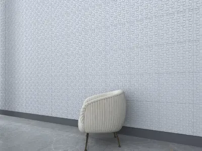 3d wall panel Low-poly 3D model 6