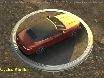 City Car 87 Upper Class Type-A  Brown Low-poly 3D model