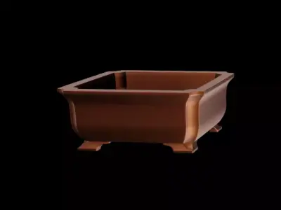 BONSAI POT SQUARE 006 3D print model