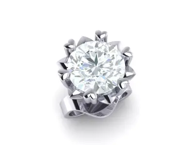 EPY-007 oval diamond ring Free 3D print model