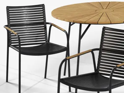 Jysk RANGSTRUP NABE garden set chair table 3D model