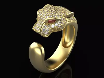 lion ring  3D print model