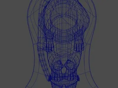 Bastet statue of egyptian cat 3D model