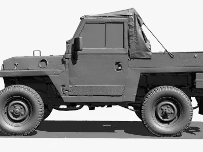 Land Rover Military Lightweight SUV 16384 x 16384 texture  3D model