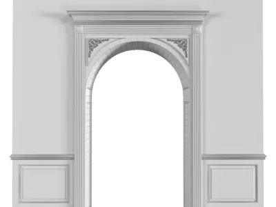 Arched doorway Interior Arched Opening Door Portal 3D model