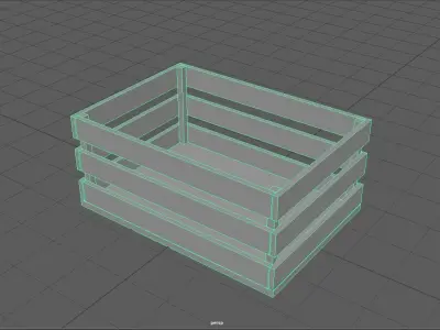 Wooden Box 3D Model Low-poly 3D model