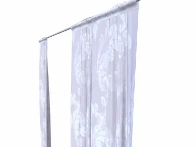 Curtains Low-poly 3D model purchase