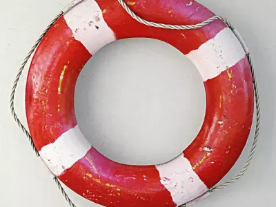 1950s Nautical Life Preserver 3D model