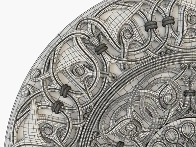 decorative rosette for cnc 3D model