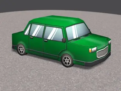 Cartoon Cars pack 2 Low-poly 3D model