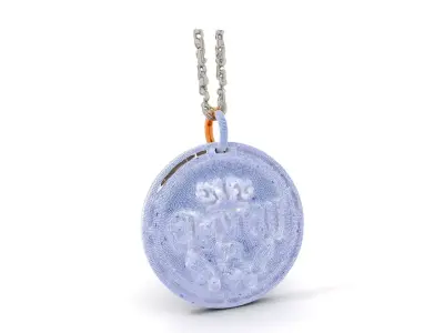 Orion Mission Medal model pack with detailed chain Low-poly 3D model