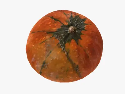 Decorative pumpkin mesdium-size Low-poly 3D model