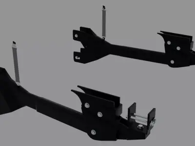 Heavy Duty Suspension Link Arms Low-poly 3D model