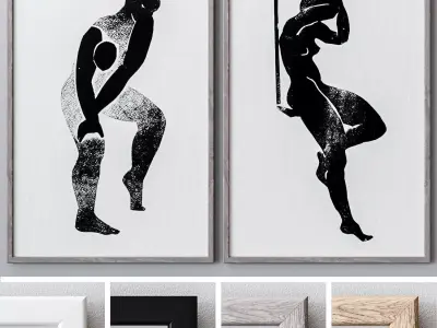 Set of large wall paintings  571 3D model