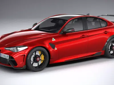 Alfa Romeo Giulia GTAm 2021 3D model