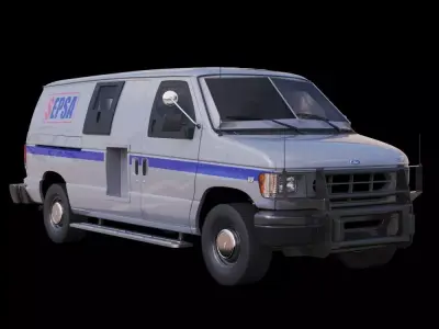 Armored Van Money Truck 3D model