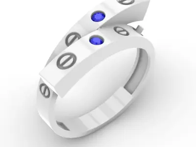 Jewelry Diamond Ring Model RG08 Free 3D print model