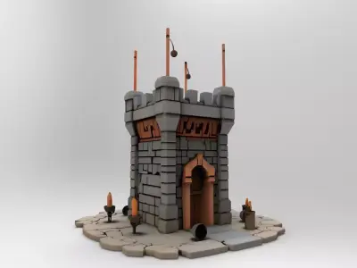 medieval monument 3D print model