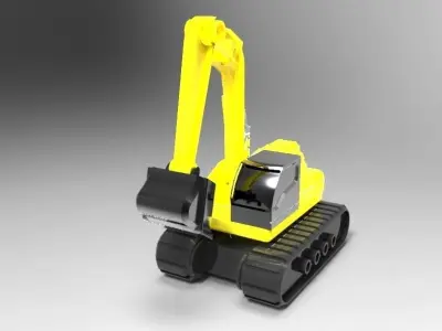 Toy escavator Free 3D model