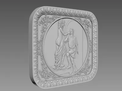 Galatea Bas-Relief 3D model