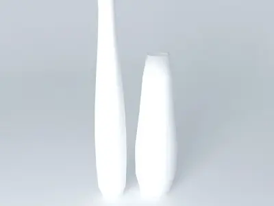 Pair of white vases Free 3D model