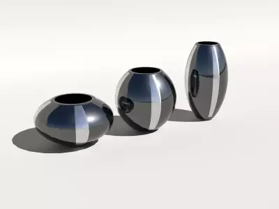 Three Vases Free 3D model