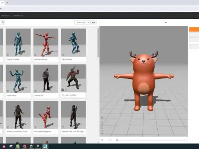 Character 002 Cartoon Little Deer Cute Low-poly 3D model