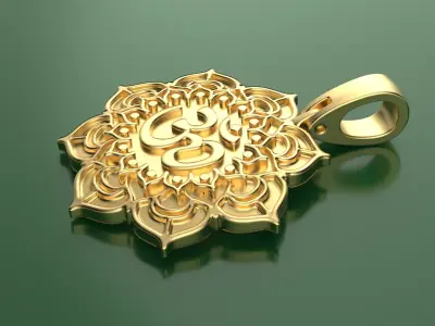 OM lotus flower SOHAM  3D print model