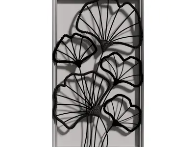 Macrame Ginkgo Hanging Wall Design 3D model