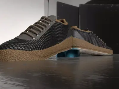 Modern Stylish Sneakers Low-poly 3D model